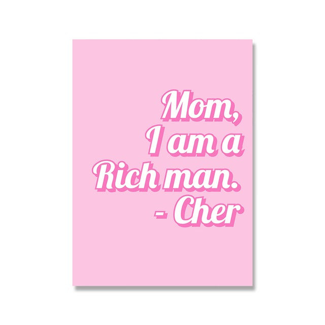 Think Pink Canvas Posters AESTHETIC_Soft Girl SUB CATEGORY_Posters