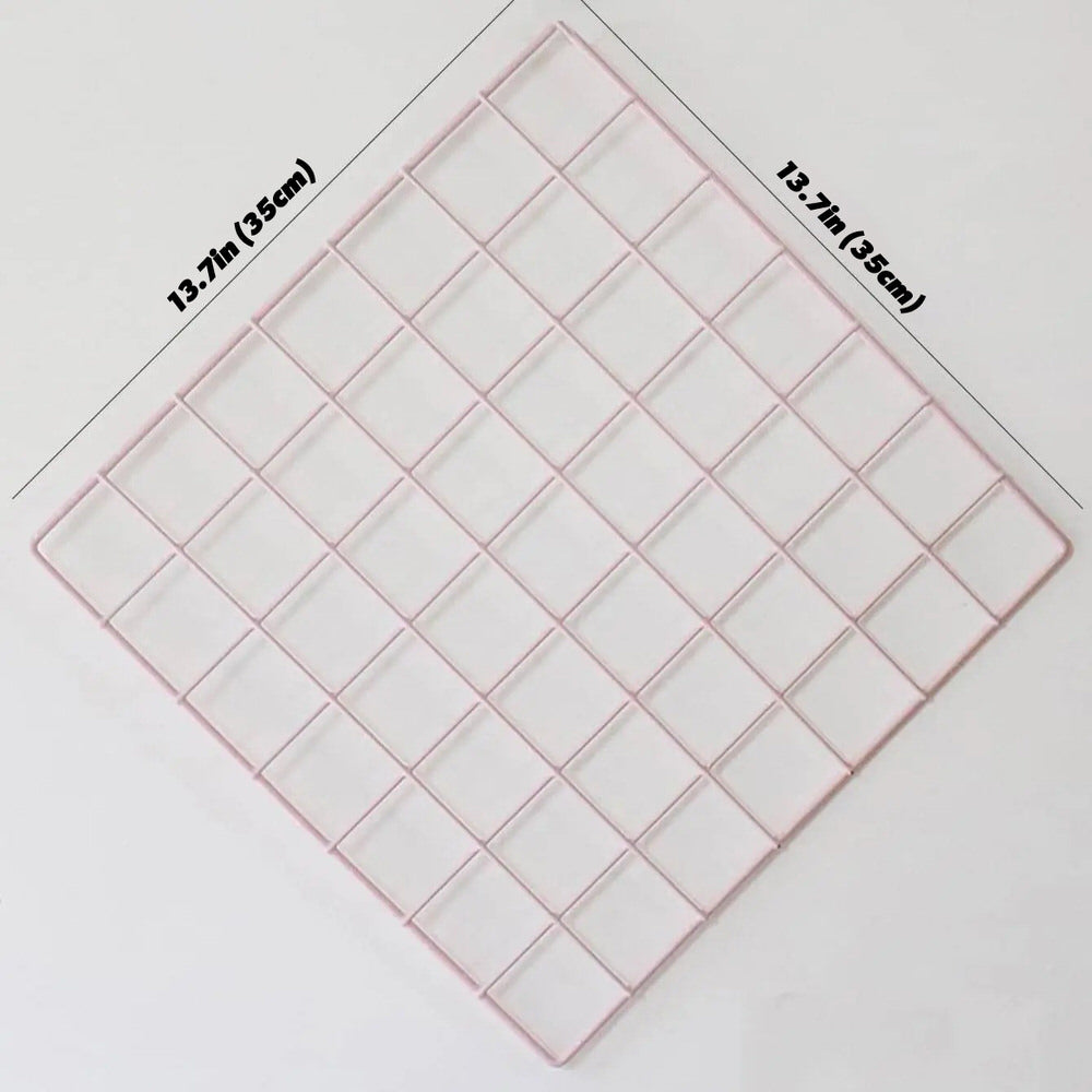 Pink Wall Grid Organizer