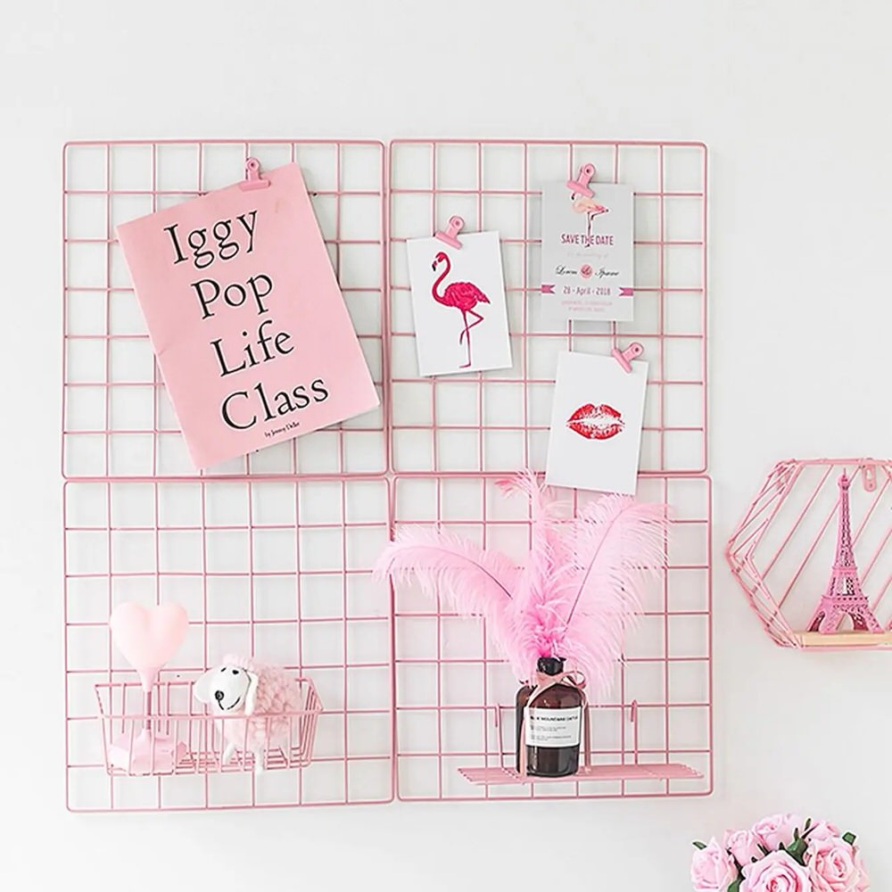 wandgitter aufbewahrung Rosa Wandgitter-Organizer – BAJE HOME