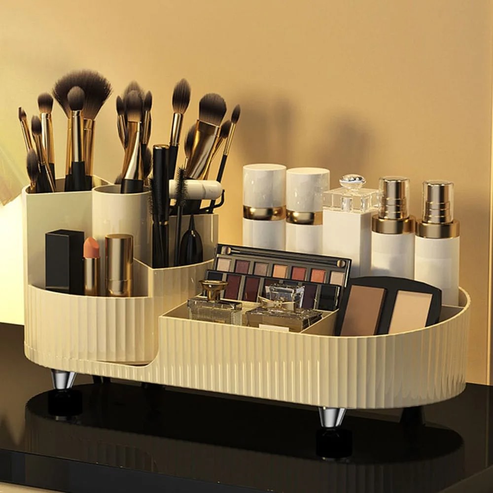 Pleated Makeup Desktop Organizer