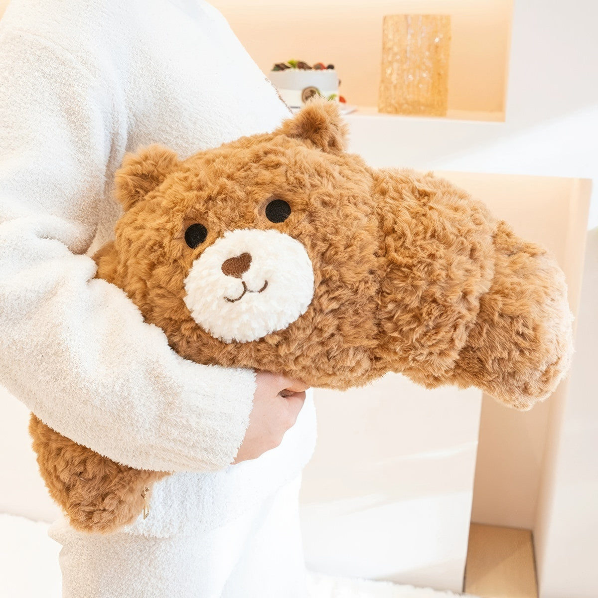 Bear-Croissant with Coffee & Cake Plush Toy