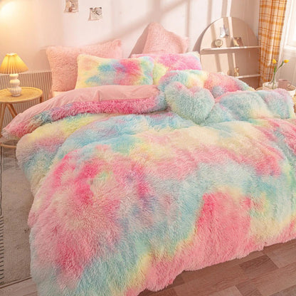 Soft Plush Bedding Set AESTHETIC_Soft Girl bed sheet bedsheets fluffy plush soft SUB CATEGORY_Bedding Sets