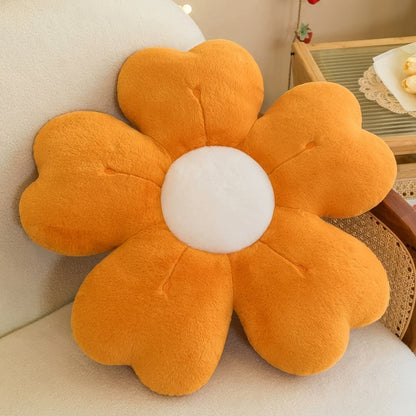 Plush Flower Throw Pillow