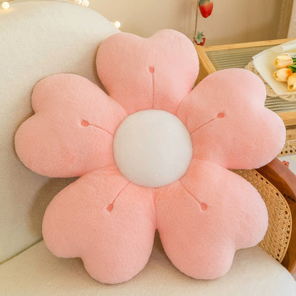 Plush Flower Throw Pillow