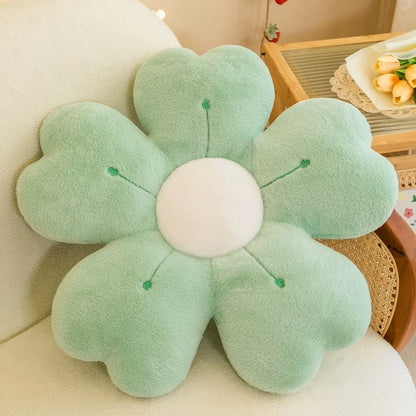 Plush Flower Throw Pillow