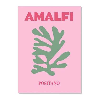 Poster su tela pastello di città preppy