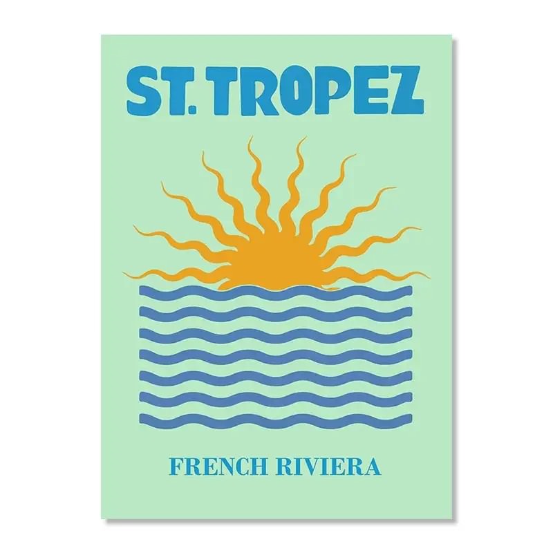 Preppy Cities Pastel Canvas Posters