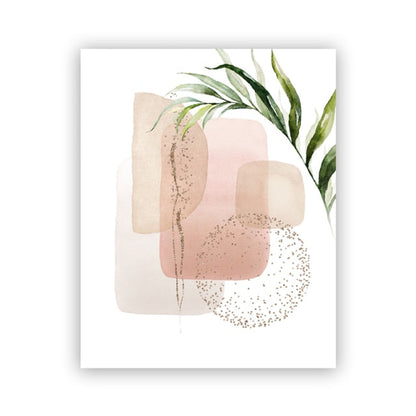 Abstract Pink and Gold Canvas Wall Art