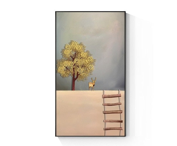 Gold Boat Canvas Wall Art