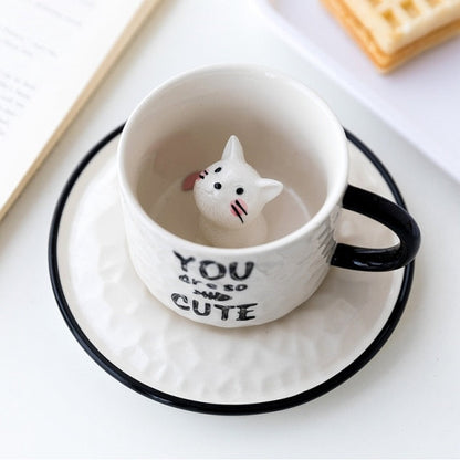 Hidden Cat Ceramic Mug