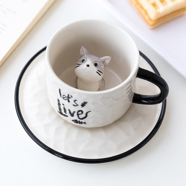 Hidden Cat Ceramic Mug