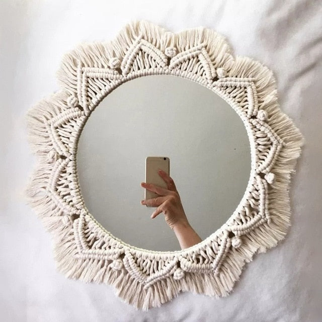 Bohemian Macrame Wall Decorative Mirror