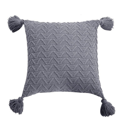 Solid Color Knit Cushion