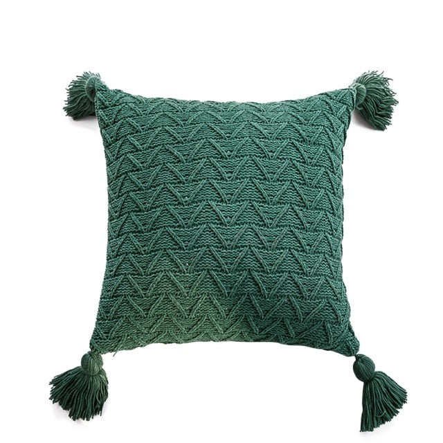 Solid Color Knit Cushion