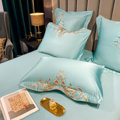 Domitia Flemish Sky Embroidery Egyptian Cotton Bedding Set