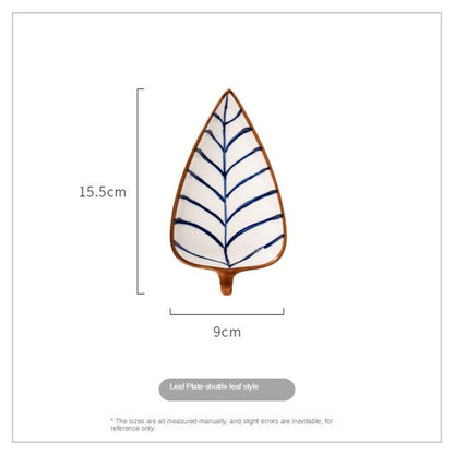 Leaf Shape Ceramic Saucer