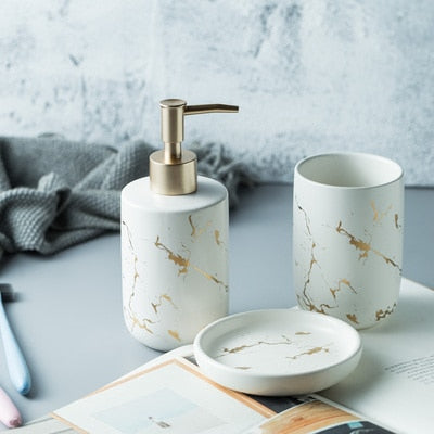 Ceramic Bathroom Accessory Set