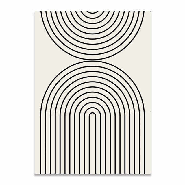 Black and White Abstract Wall Art