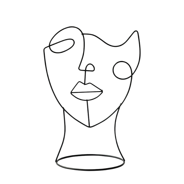 Abstract Face Decorative Sculpture