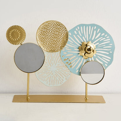 Chic Flower Round Metal Wall Art