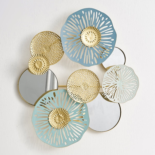 Chic Flower Round Metal Wall Art