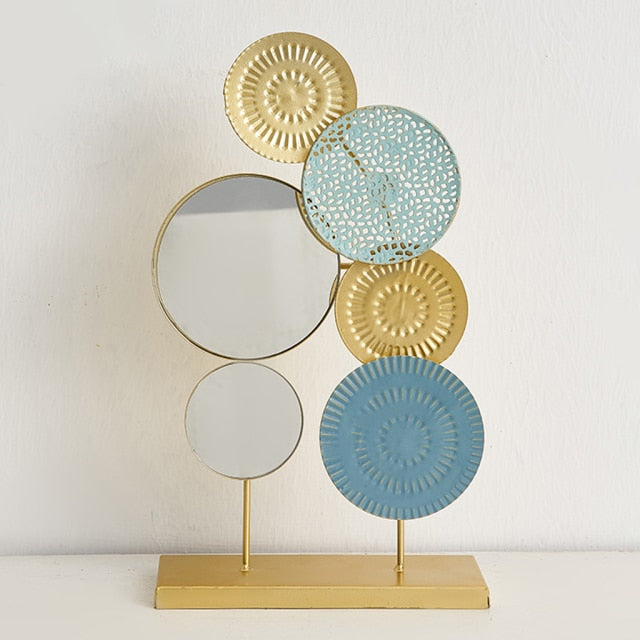 Chic Flower Round Metal Wall Art