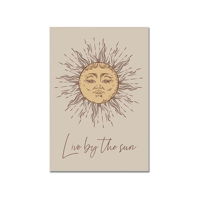 Sun and Moon Canvas Wall Art