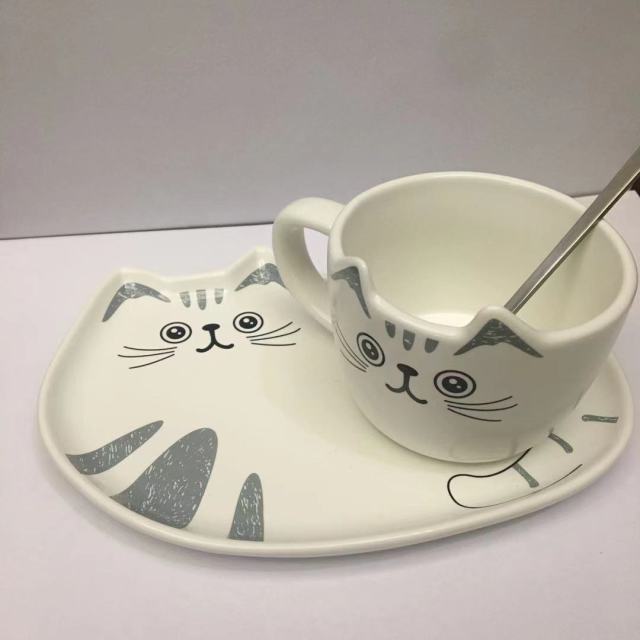 cat ceramic coffee cup