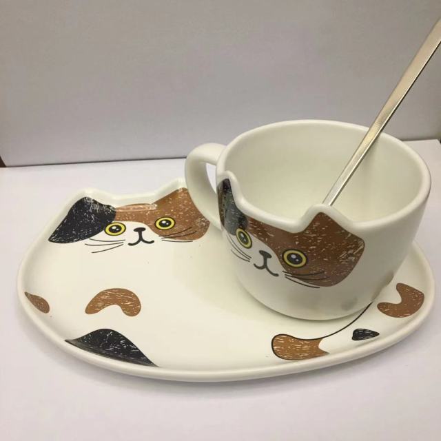 cat ceramic coffee cup