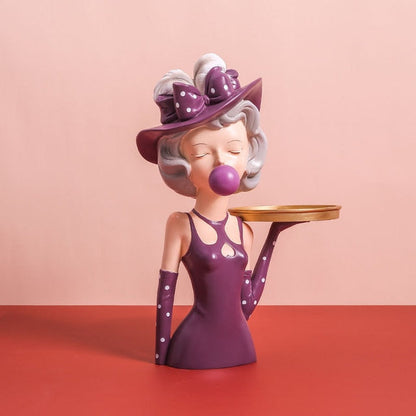 Fancy bubblegum Girl Figurine