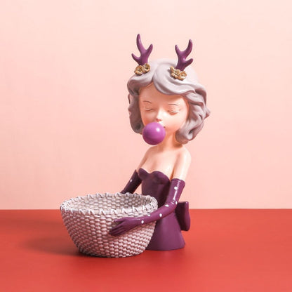 Fancy bubblegum Girl Figurine