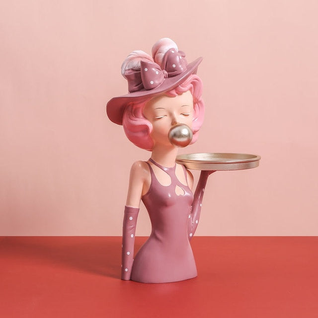 Fancy bubblegum Girl Figurine