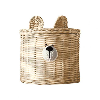 Rattan Bear Tissue Box