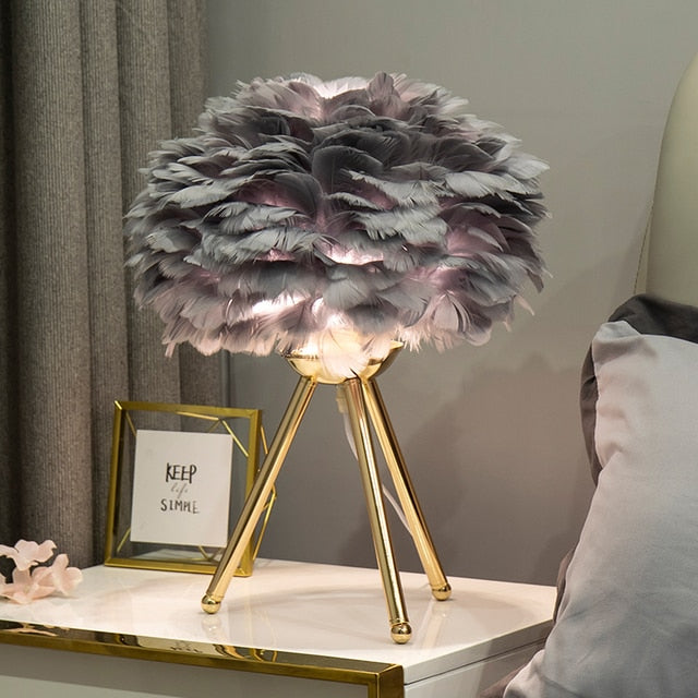 Feather Table Lamp