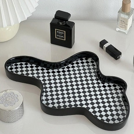 Black and White Irregular Tray