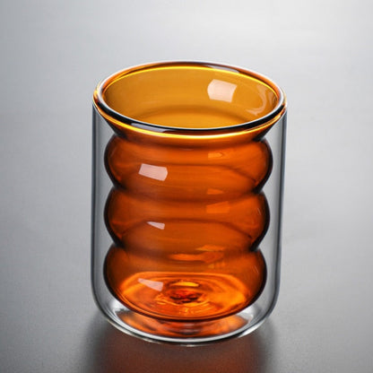 Double Wall Spiral Glass Coffee Cups