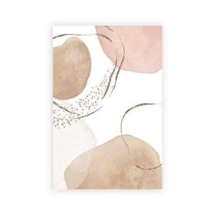 Abstract Pink and Gold Canvas Wall Art