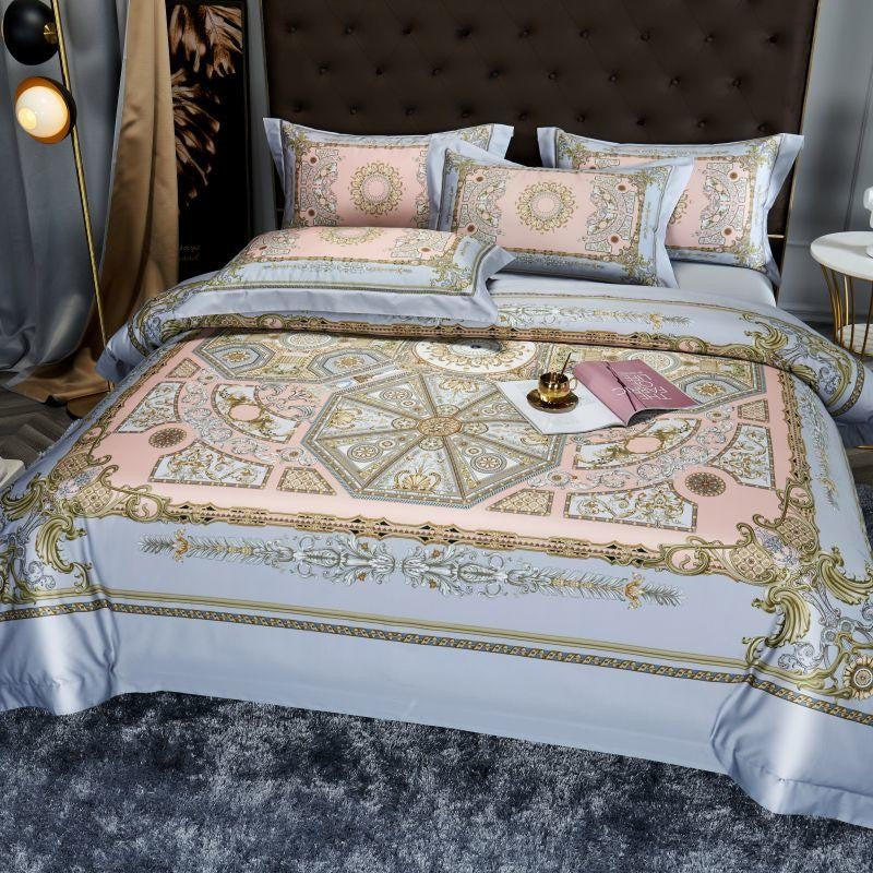 Audrey Art Deco Silky Egyptian Cotton Bedding Set