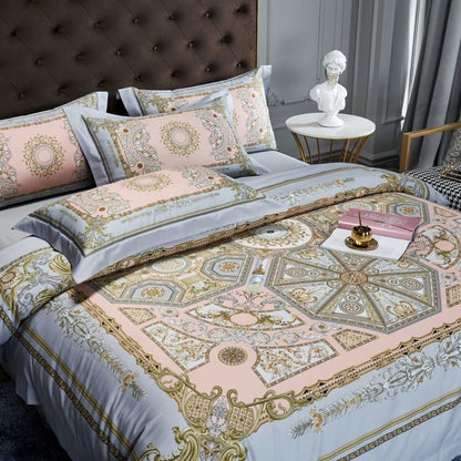 Audrey Art Deco Silky Egyptian Cotton Bedding Set