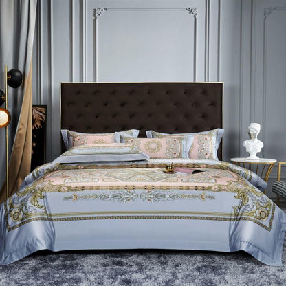 Audrey Art Deco Silky Egyptian Cotton Bedding Set