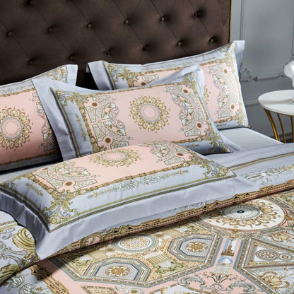Audrey Art Deco Silky Egyptian Cotton Bedding Set