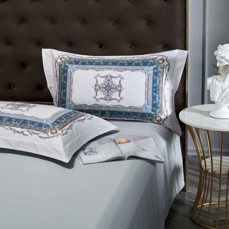 Ava Layered 3D Printed Border Egyptian Cotton Bedding Set