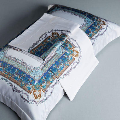 Ava Layered 3D Printed Border Egyptian Cotton Bedding Set