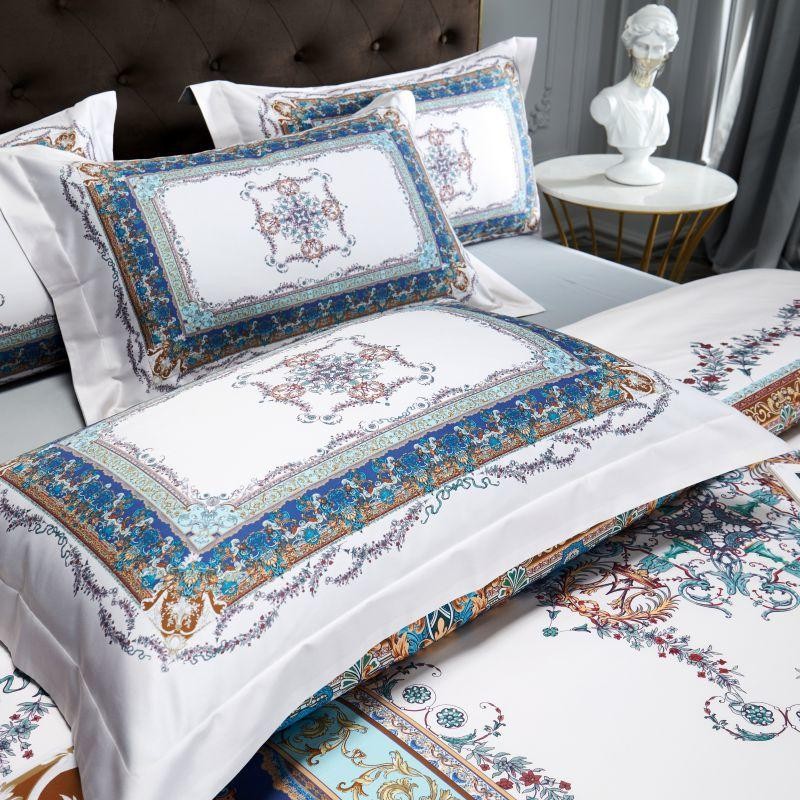 Ava Layered 3D Printed Border Egyptian Cotton Bedding Set
