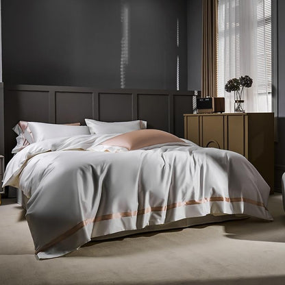 Manya Classic Solid Reversible Egyptian Cotton Bedding Set