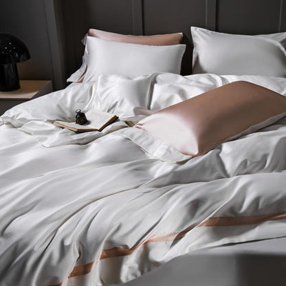 Manya Classic Solid Reversible Egyptian Cotton Bedding Set