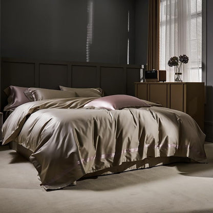 Manya Classic Solid Reversible Egyptian Cotton Bedding Set