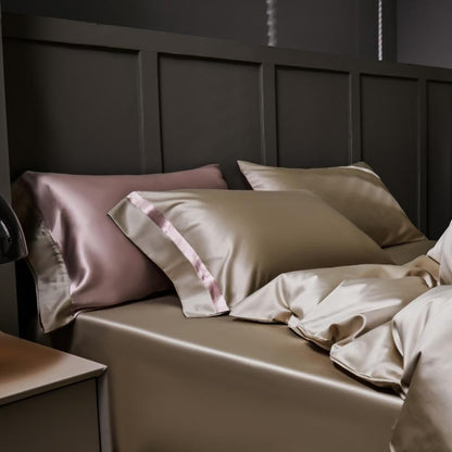 Manya Classic Solid Reversible Egyptian Cotton Bedding Set