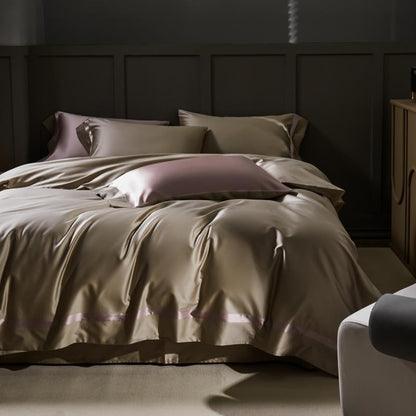 Manya Classic Solid Reversible Egyptian Cotton Bedding Set