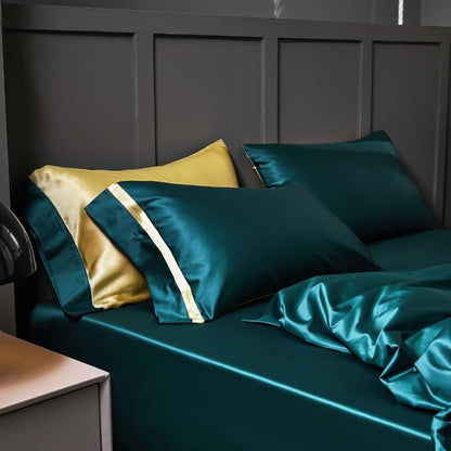 Manya Classic Solid Reversible Egyptian Cotton Bedding Set